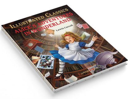 Alice in Wonderland: Illustrated Abridged Children Classics English Novel With Review Questions (Hardback)