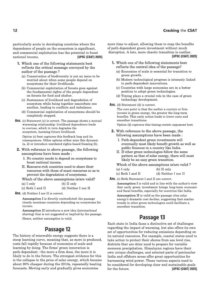 Arihant Cracking the CSAT Paper II 2027 | UPSC Civil Services Aptitude Test | Complete CSAT Syllabus Coverage with Latest Questions, Trends & Strategy | Solved Papers (2026–2025) & 10 Crack Sets