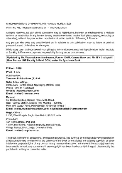 IIBF X Taxmann's Treasury & Investment Management – Amended & Updated | End-to-end Guide to Modern Bank Treasury that Serves as Both an Exam Text & a Professional Desk Reference