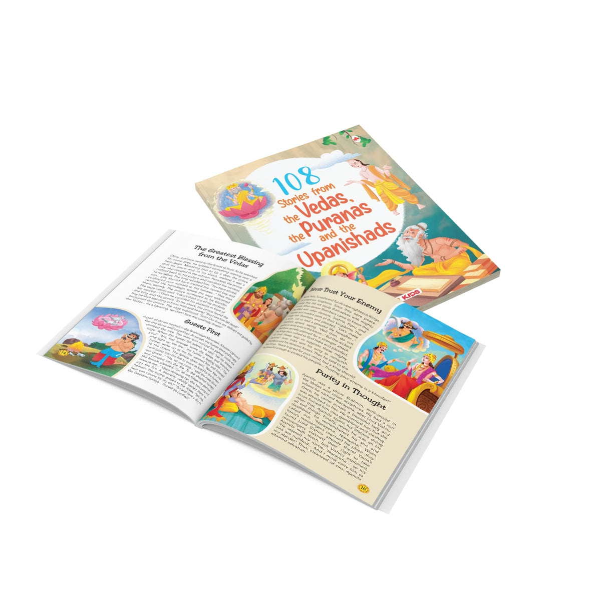 108 Stories from the Vedas, the Puranas and the Upanishads for Children (Illustrated) - Indian Mythology Story Book for Kids - Bedtime Stories -Read Aloud to Infants, Toddlers