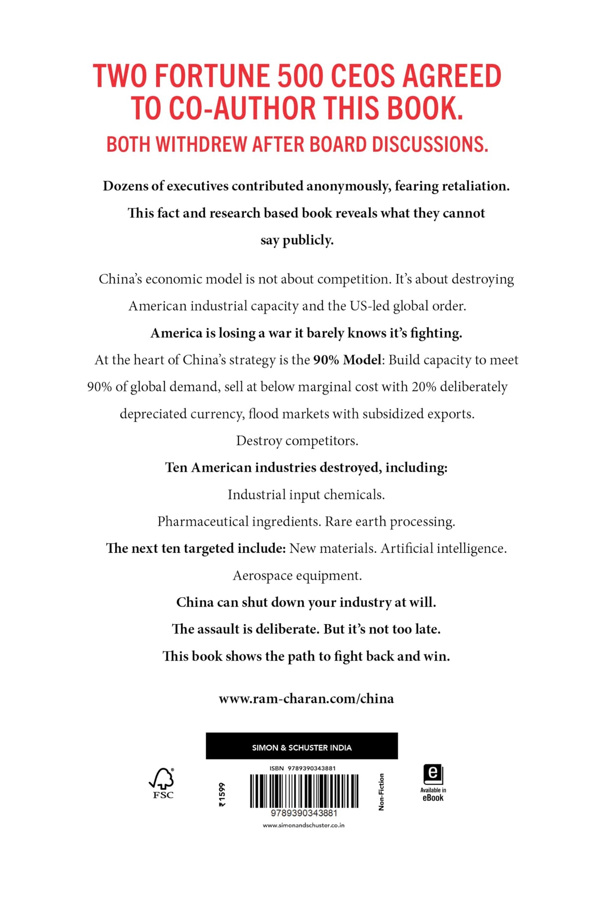 China’s 90% Model: China Has America by the Throat: Here’s How to Fight Back and Win
