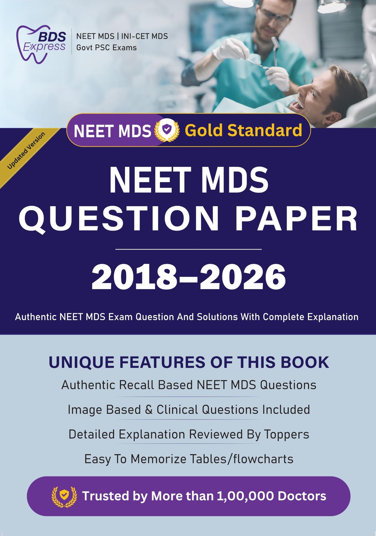 NEET MDS Previous Year Question Paper (2018-2026) Authentic NEET MDS Exam Question, Solution with Complete Explanation
