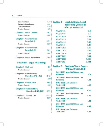 Pearson'26 Legal Aptitude Workbook Law Entrances (UG & PG) 2026-2027 (CLAT, SLAT, BLAT, MAH(CET-LAW), AILET, PU, DU, IPU, UPES, & Other UG-PG Law ... GK, Current Affairs, English, & Reasoning