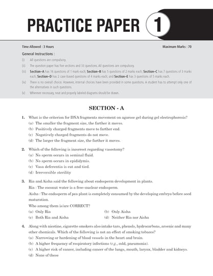 MTG CBSE Class 12 Chapterwise Question Bank Biology For 2027 Board Exam | Based on Latest CBSE Syllabus with 1300+ Questions