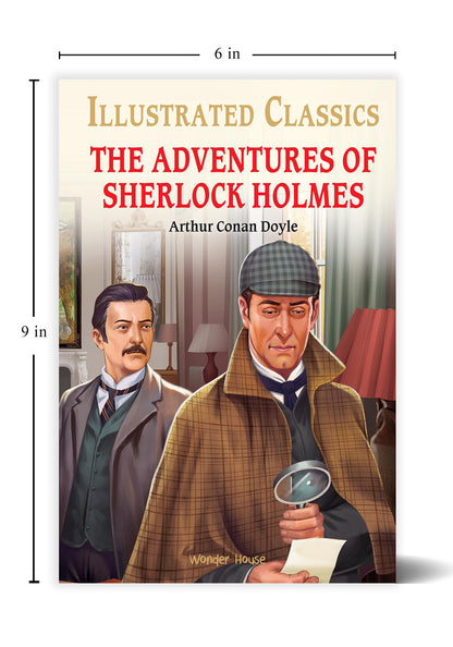 The Adventures of Sherlock Holmes Illustrated Abridged Children Classics English Novel with Review Questions Hardback