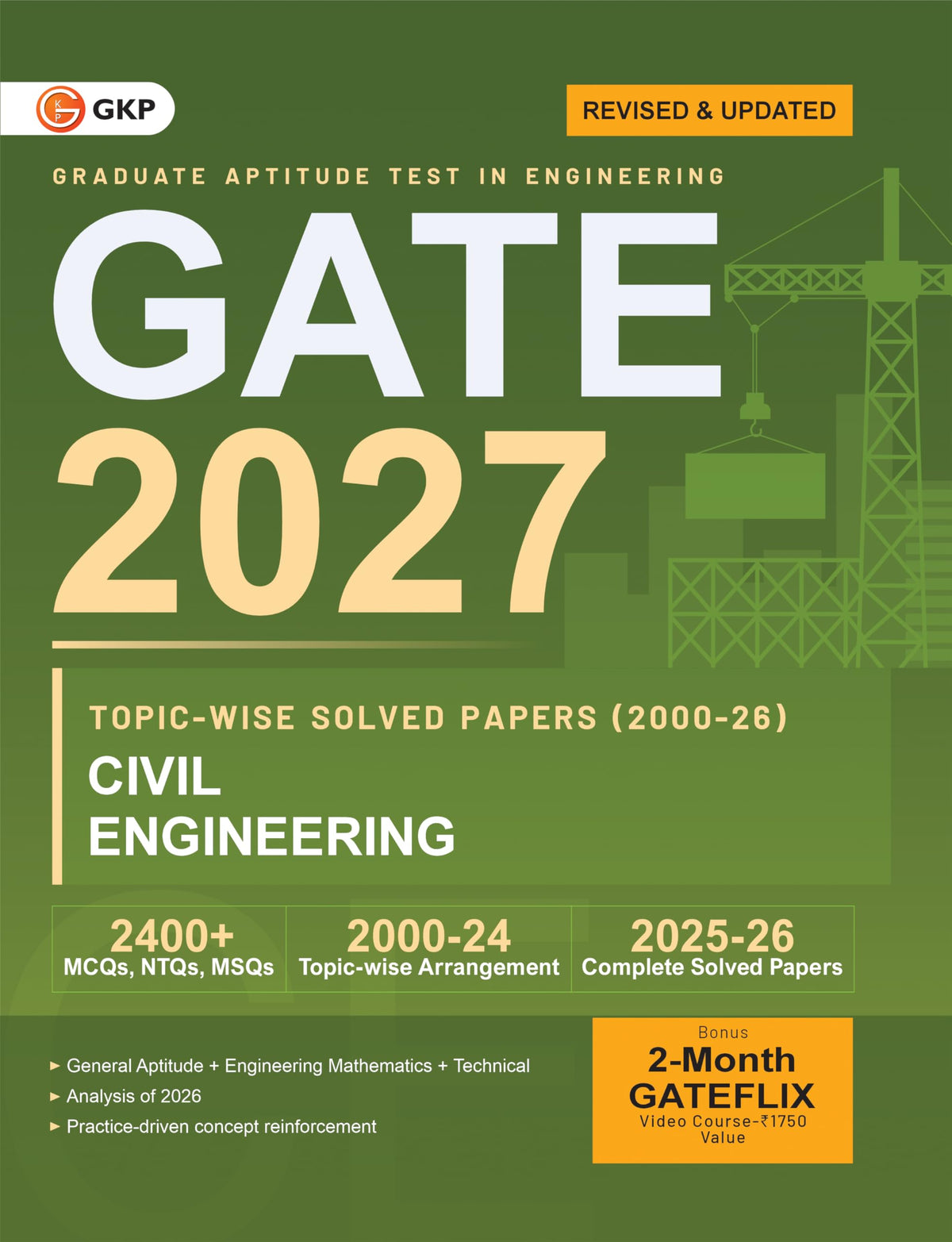 GATE 2027 Civil Engineering | Topic-wise Previous Year Solved Papers (2000–2026) | 27 Years PYQ with Detailed Solutions | MCQs, NTQs & MSQs | GATE CE Topicwise Question Bank
