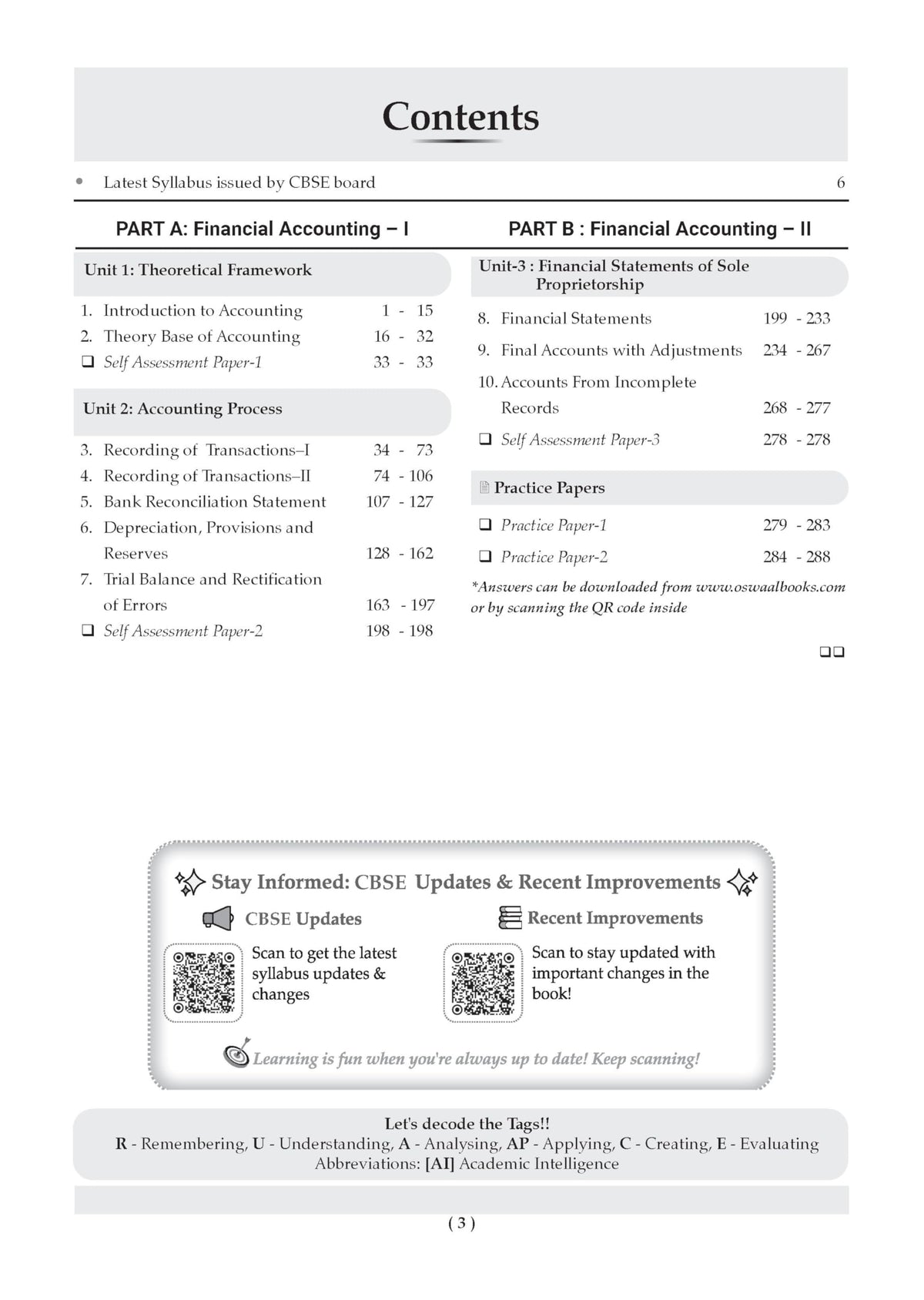 Oswaal CBSE Class 11 Accountancy Question Bank | Chapter & Topic-wise Solved Papers (2017–2026) | Based on Latest Syllabus (April 2026) | Includes 2026 Papers | For 2027 Exam