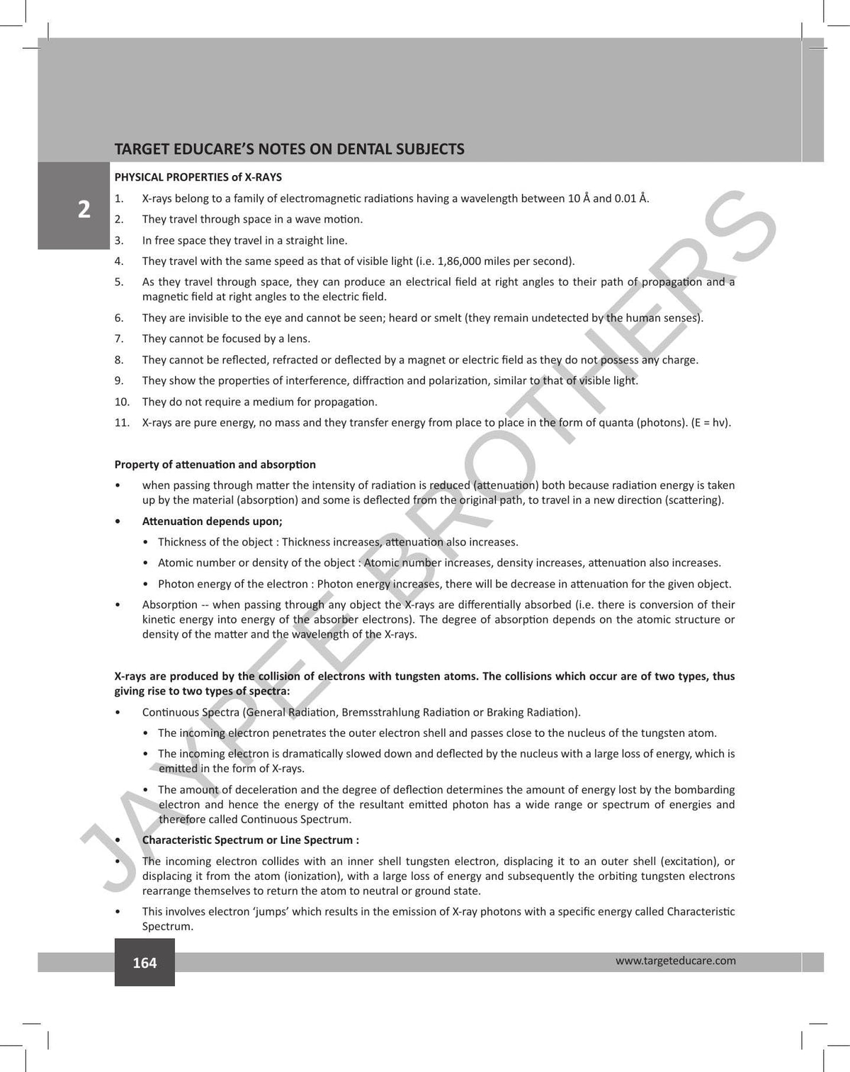 Target Educare’s Notes on Dental Subjects (POD)