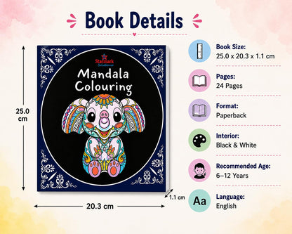 Animals Mandala Art Colouring Book 2026 for Kids (6-12 Years), Adults & Teens | Majestic Animal Art and Craft | tear out sheets | Stress Relief Art Therapy Coloring Books | Drawing & Painting Kit