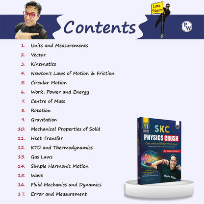 PW SKC Physics Crush Class 11 (English Edition) Handwritten Format Notes By Saleem Sir For JEE and NEET Exams | From Basic to JEE Advanced via JEE/ NEET