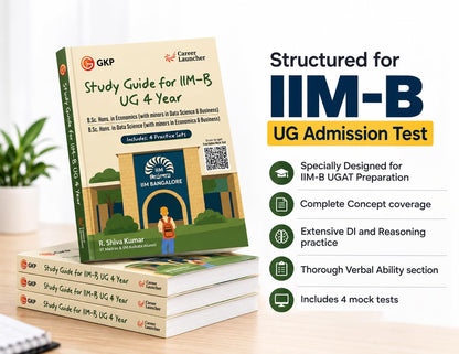 GKP IIM Bangalore UG Admission Test 2026 Study Guide : | BSc. (Hons) Economics / Data Science Programs | Verbal Ability, DI, Quant & Reasoning practice | Includes 4 Mock Tests | IIMB UGAT 2026