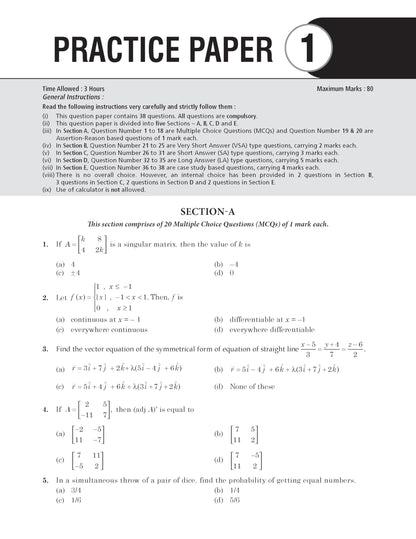 MTG CBSE Class 12 Chapterwise Question Bank Mathematics For 2027 Board Exam | Based on Latest CBSE Syllabus with 1300+ Questions