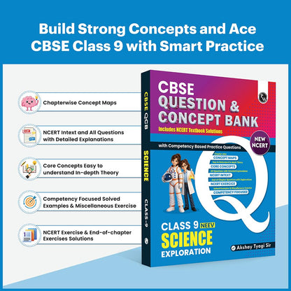 PW CBSE Class 9 Science Exploration New NCERT 2026-27 Question and Concept Bank with NCERT Textbook Solutions and Competency Based Questions By Akshya Tyagi Sir
