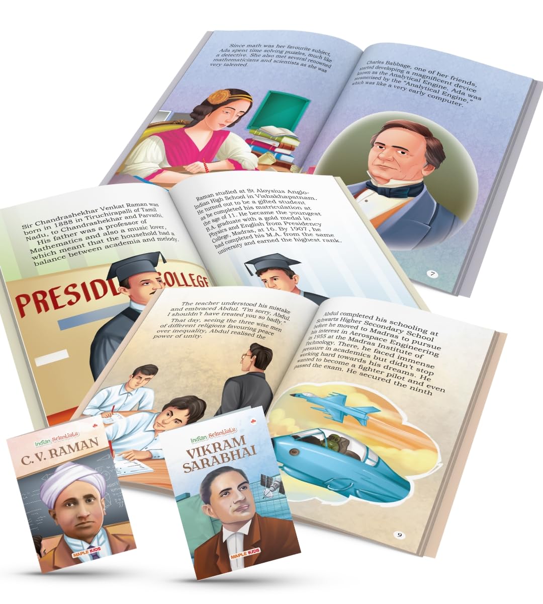 Story Books for Kids (Set of 15 Books) (Illustrated) - Scientists - Biographies for Children - Einstein, Newton, CV Raman, Homi Bhabha, Abdul Kalam, Pythagoras, Nikola Tesla, Carl Linnaeus, - Age 6+