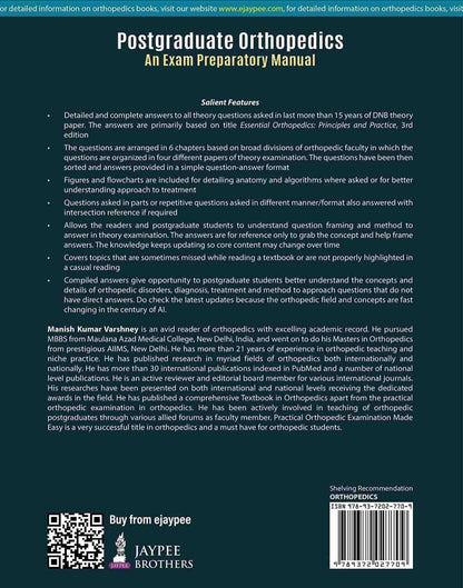 Postgraduate Orthopedics: An Exam Preparatory Manual, 4/E for MS and DNB Orthopedics Postgraduates | 15 Years of Solved DNB Theory Questions in a Chapter-wise Question and Answer Format: 1