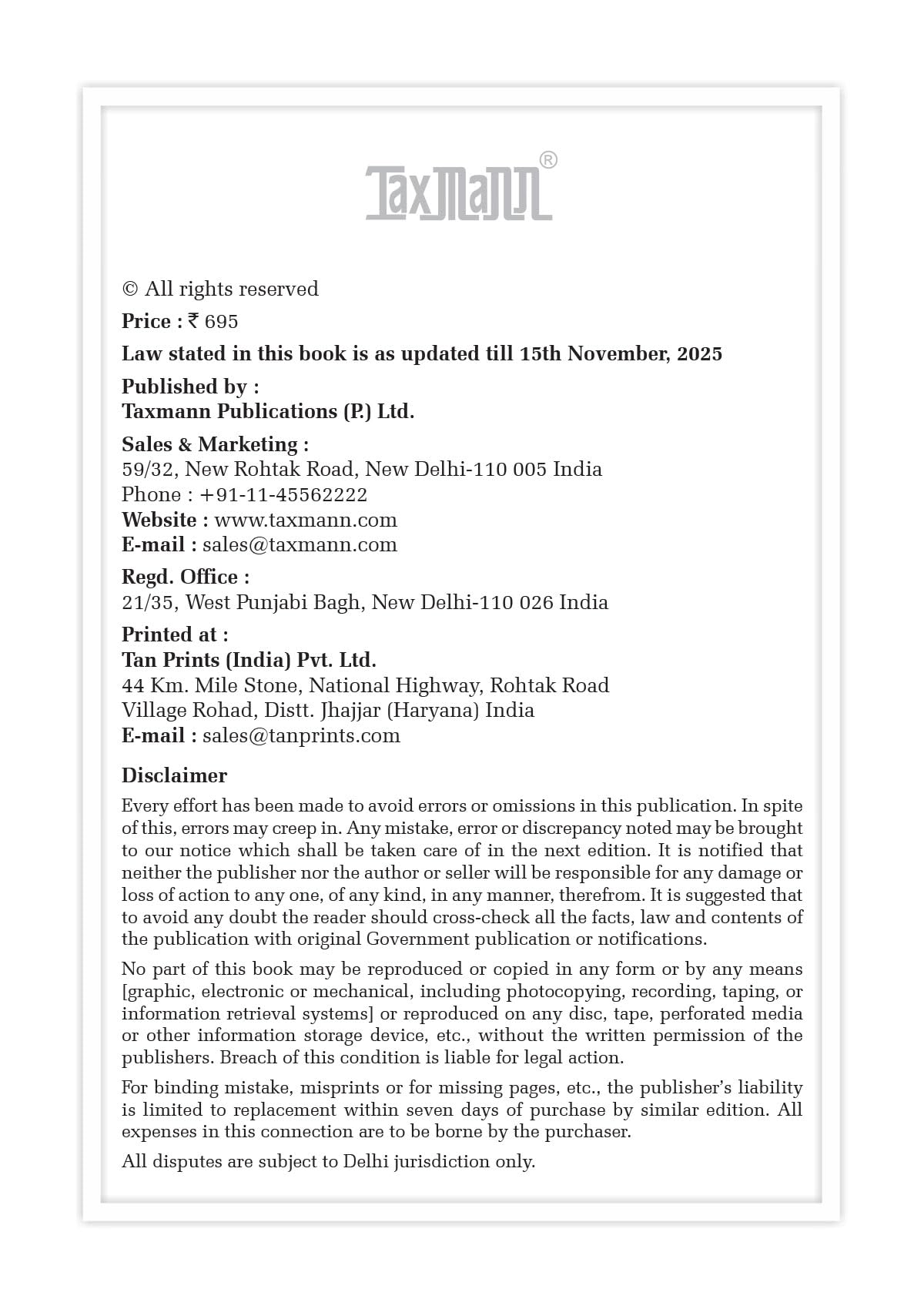 Taxmann's New Criminal Major Acts (Pocket Hardbound) [2026 Edition] – Compact & Authoritative Reference with Updated Statutory Text | Legislative Materials | Comparative Tools
