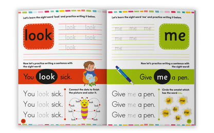 Sight Words and Sentences-Level 1: Practice Workbook of the Most Common Sight Words | Engaging Activities to Learn High-Frequency Words and Build Reading Fluency & Vocabulary for Preschool Kids I Ages 3+ [Select Learning]