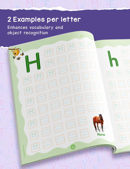 Blossom English Alphabet Writing Book for Kids | 3 to 5 Year Old | ABCD Capital and Small Letter Practice and Activities for Nursery Children | 55 Practice Boxes for each Letter [Paperback] Target Publication