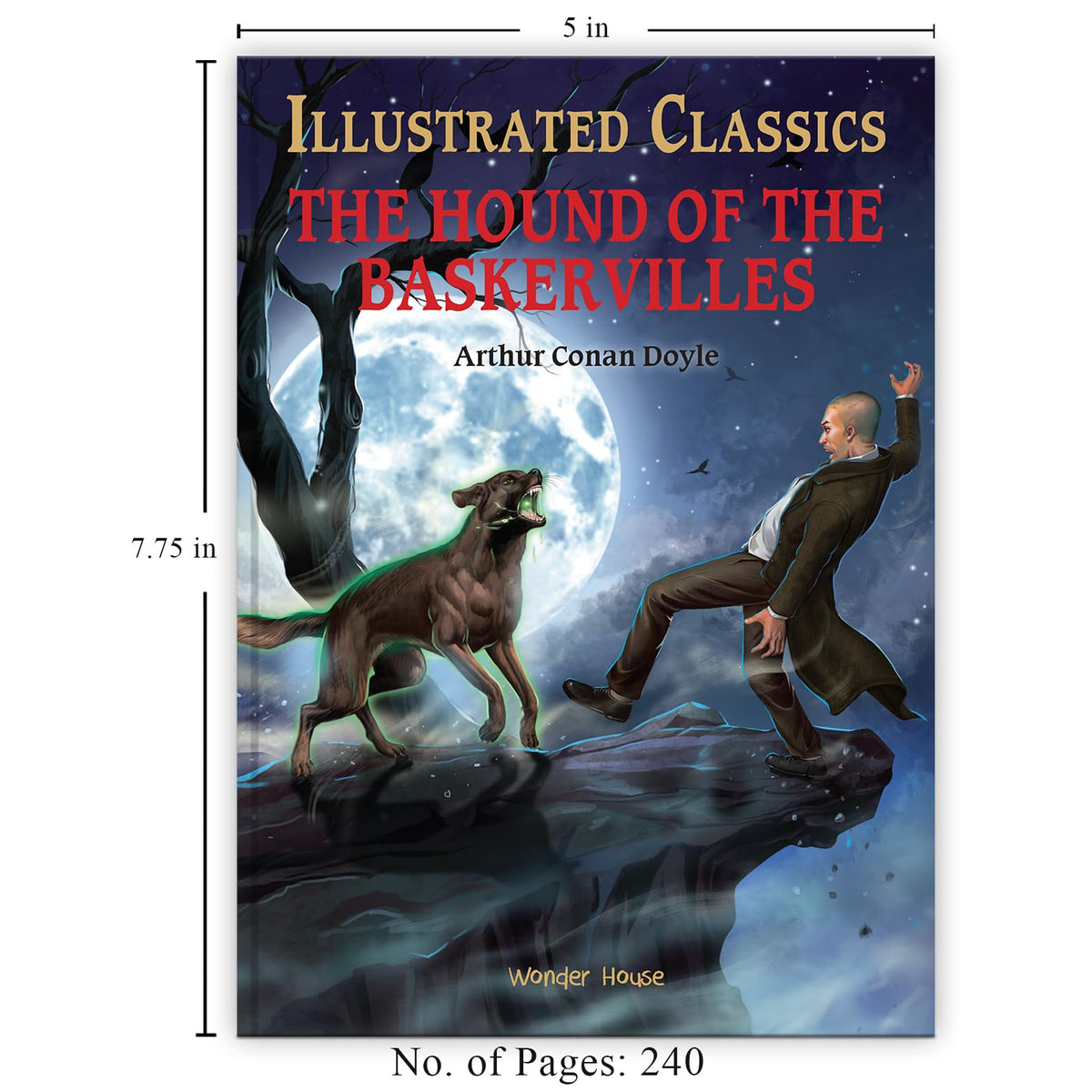 The Hound of the Baskervilles: Illustrated Abridged Children Classics English Novel With Review Questions (Hardback)