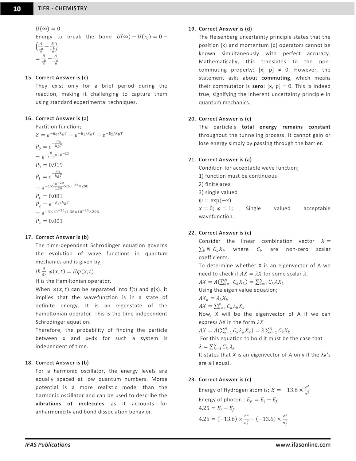 TIFR Chemistry PYQ Book 2026 | PYQ Paper (2010-2024) with Detailed solutions | Best Seller Book for TIFR Chemistry & All MSc Chemistry Entrance Exams in India | Two Brothers Publications