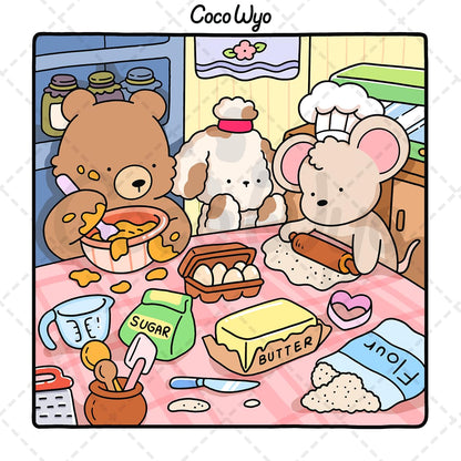 Cozy Friends: Coloring Book for Adults and Teens Featuring Super Cute Animal Characters with Easy and Simple Designs for Relaxation 