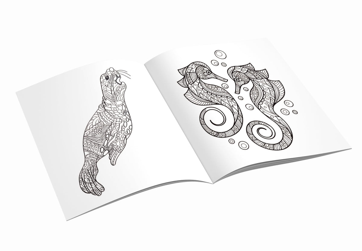 Mandala Sea Animals Art Coloring Book for Kids | 30 Ocean-Themed Mandala Designs to Enhance Art Coloring, Drawing & Focus | High Quality Premium Paper | Perfect Gift for Children & Teens