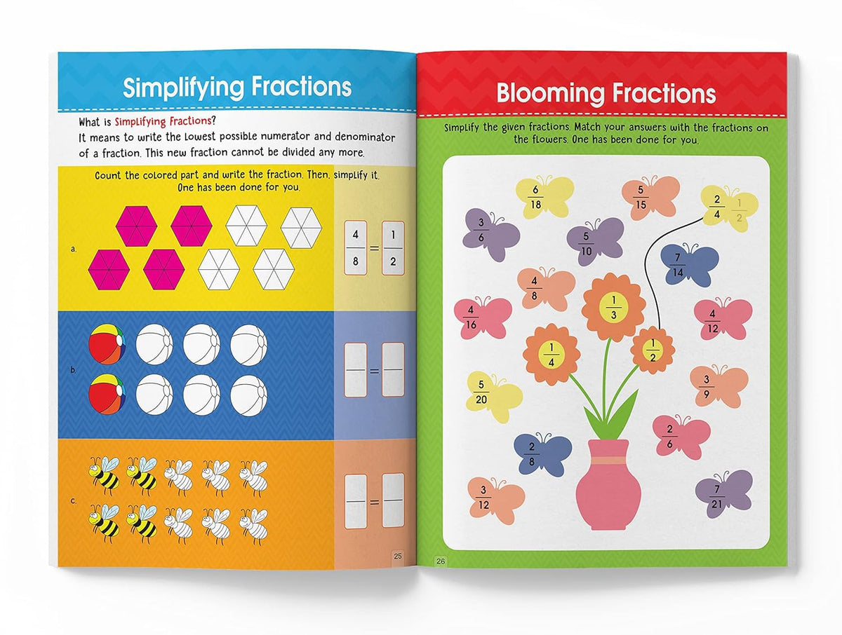 Math Activity Books Bundle 2 – Multiply / Fraction / Addition (Pack of 3 Books)