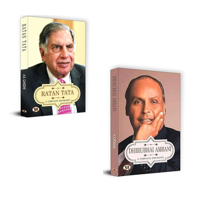 Ratan Tata A Complete Biography + Dhirubhai Ambani A Complete Biography | Ratan Tata biography | Dhirubhai Ambani book | Indian business leaders | ... | Visionary industrialists (Set of 2 Books)