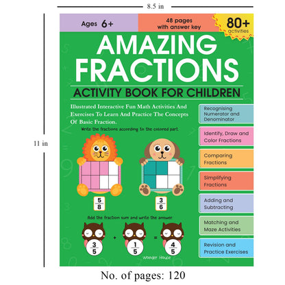 Math Activity Books Bundle 2 – Multiply / Fraction / Addition (Pack of 3 Books)