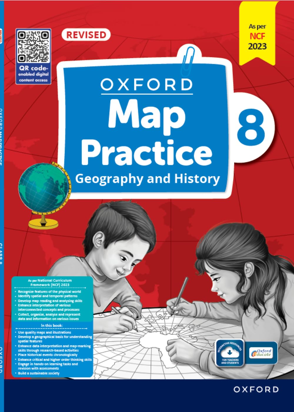 Oxford Map Practice Book 8 | Geography and History | As per NCF 2023