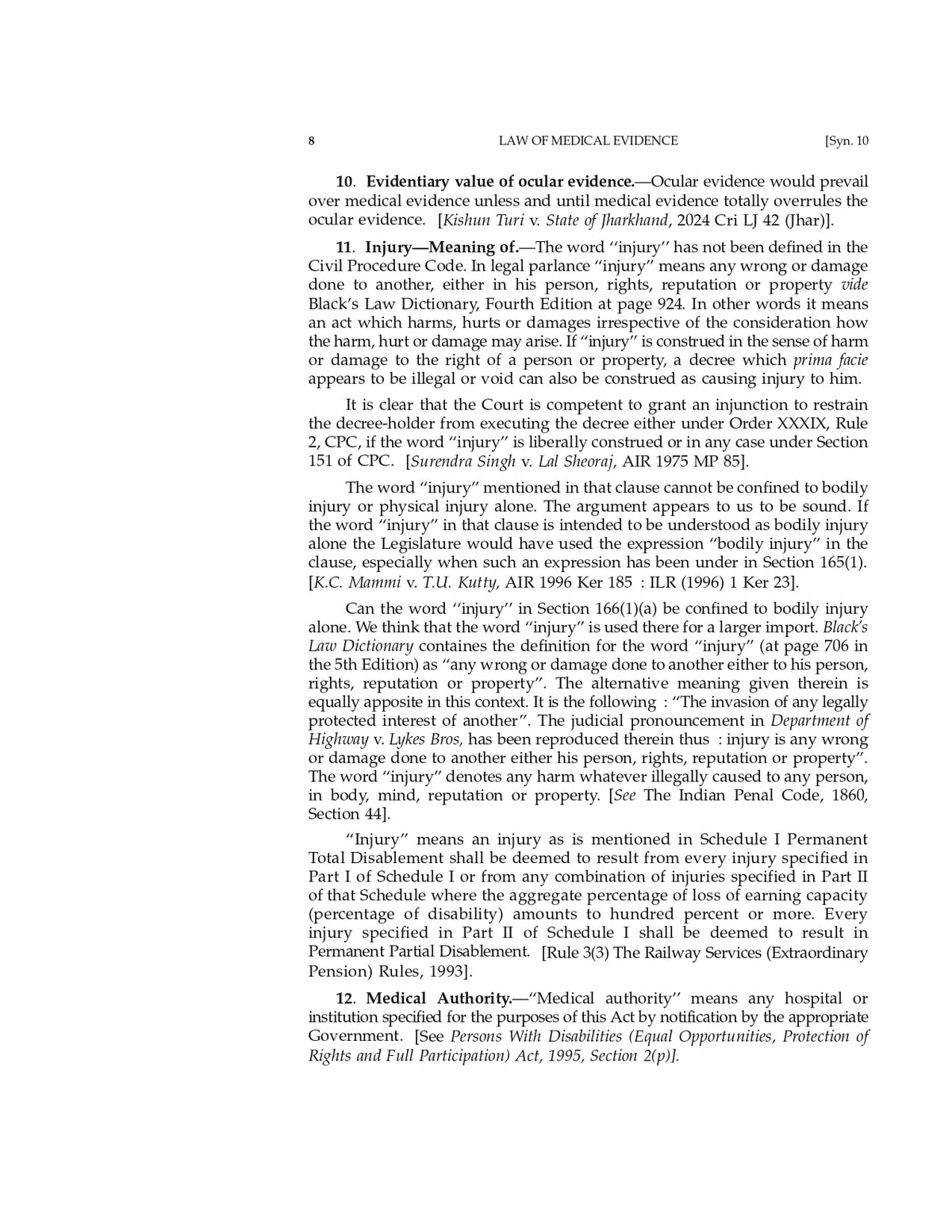 Medical Evidence | Death and Injury | Topic wise case laws on Medical Evidence | With Cross References to New Criminal Laws