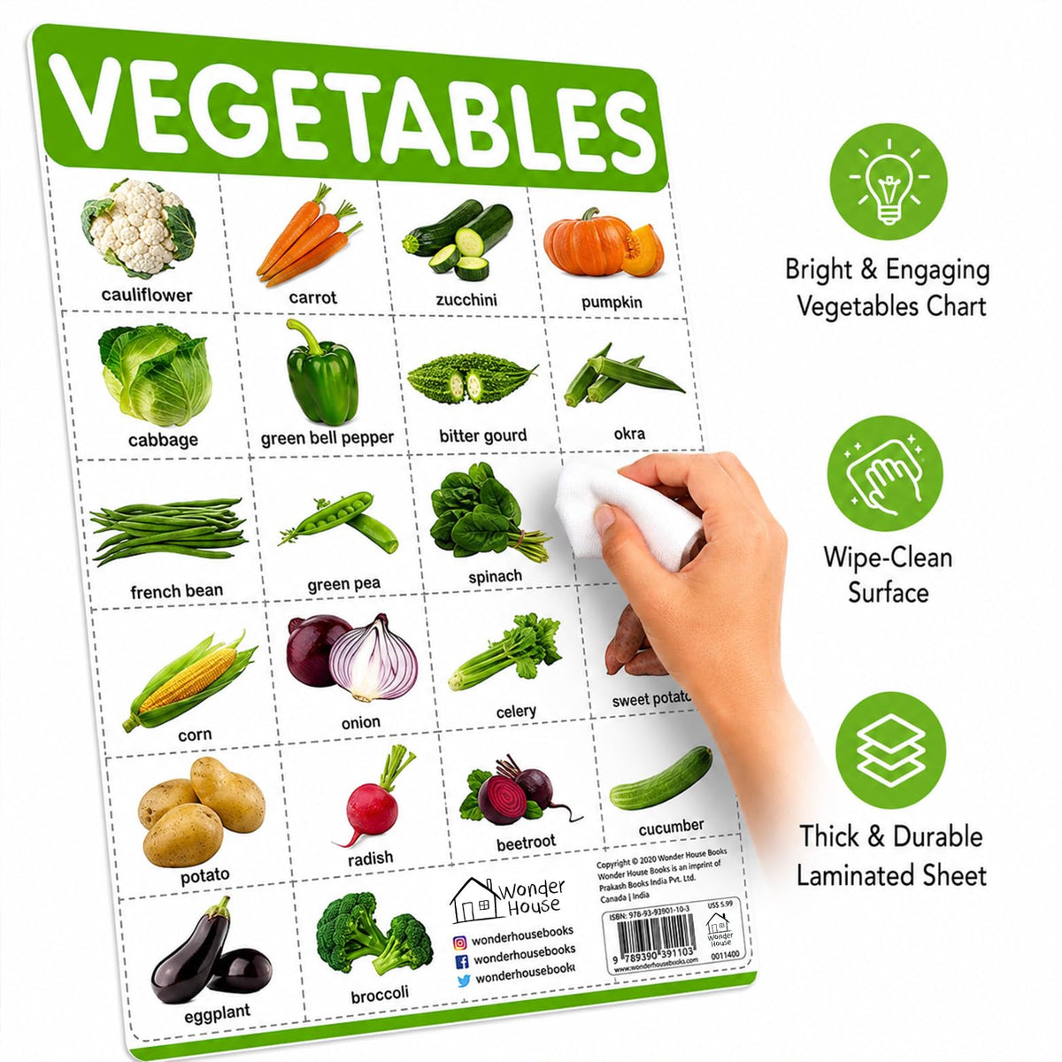 Vegetables - My First Early Learning Wall Chart: For Preschool, Kindergarten, Nursery And Homeschooling (19 Inches X 29 Inches)