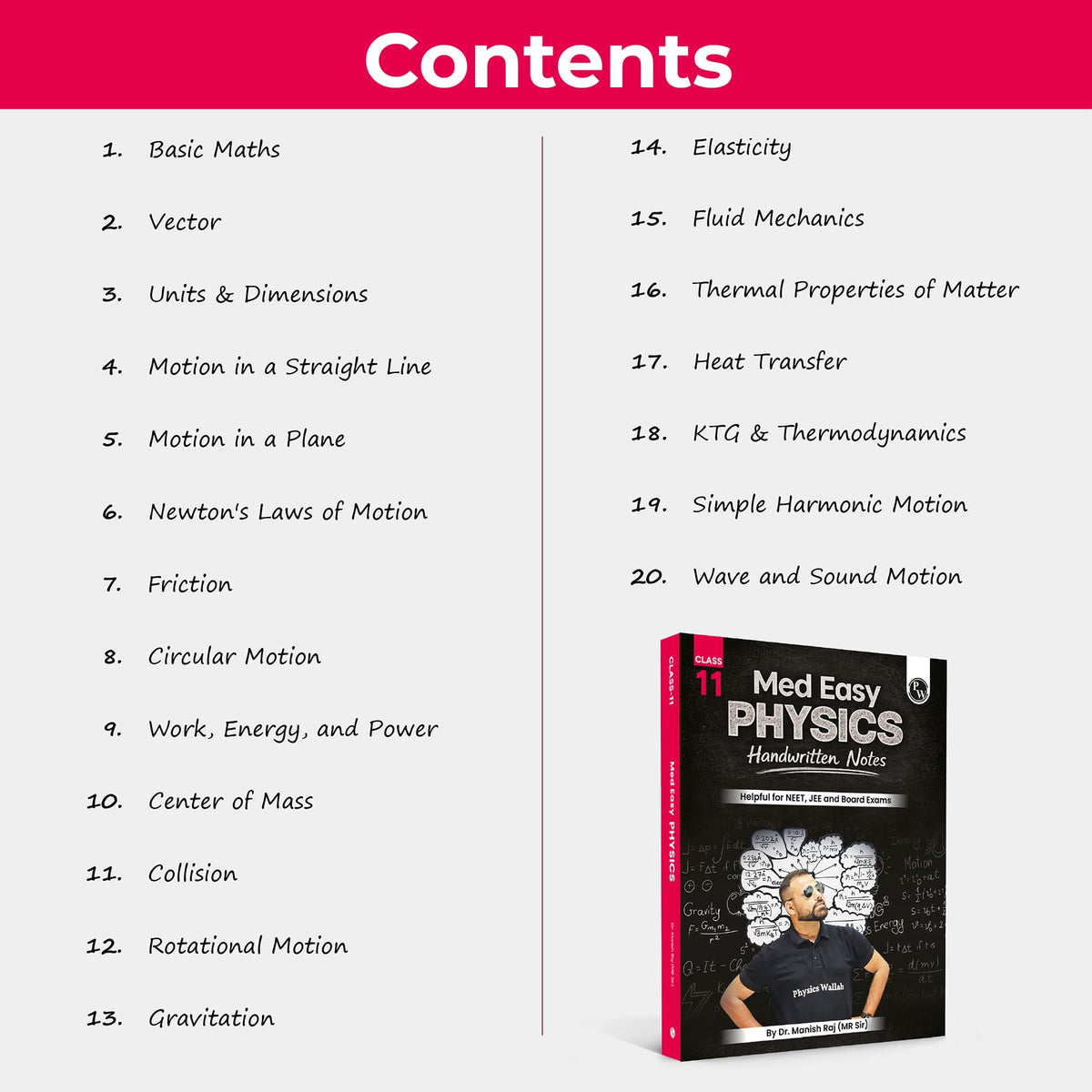 PW Med Easy Physics Class 11 Handwritten Notes By MR Sir | Helpful For NEET, JEE and Board Exams | Detailed Notes For Basic to Advanced Preparations
