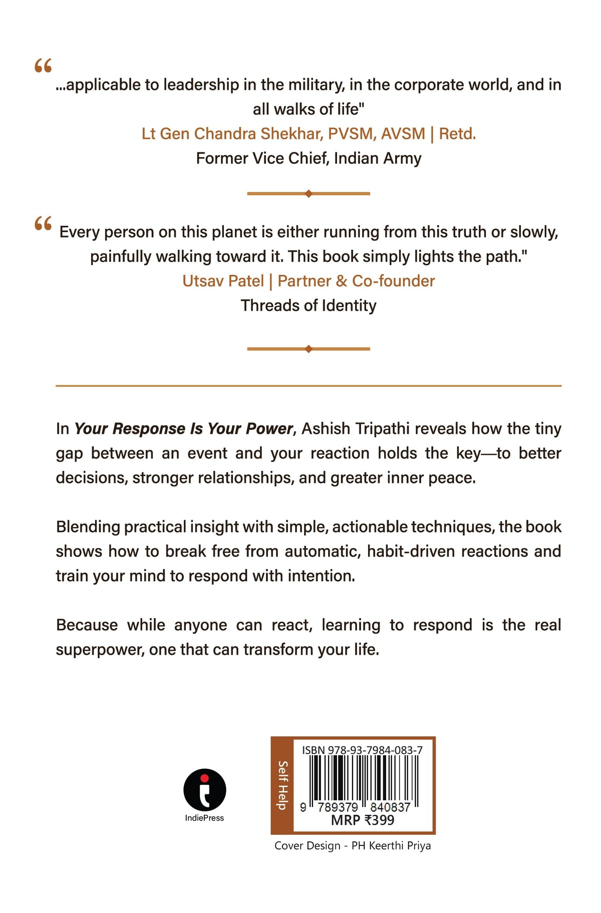 Your Response is Your Power : Because Life Is 10% What Happens and 90% What You Do About It