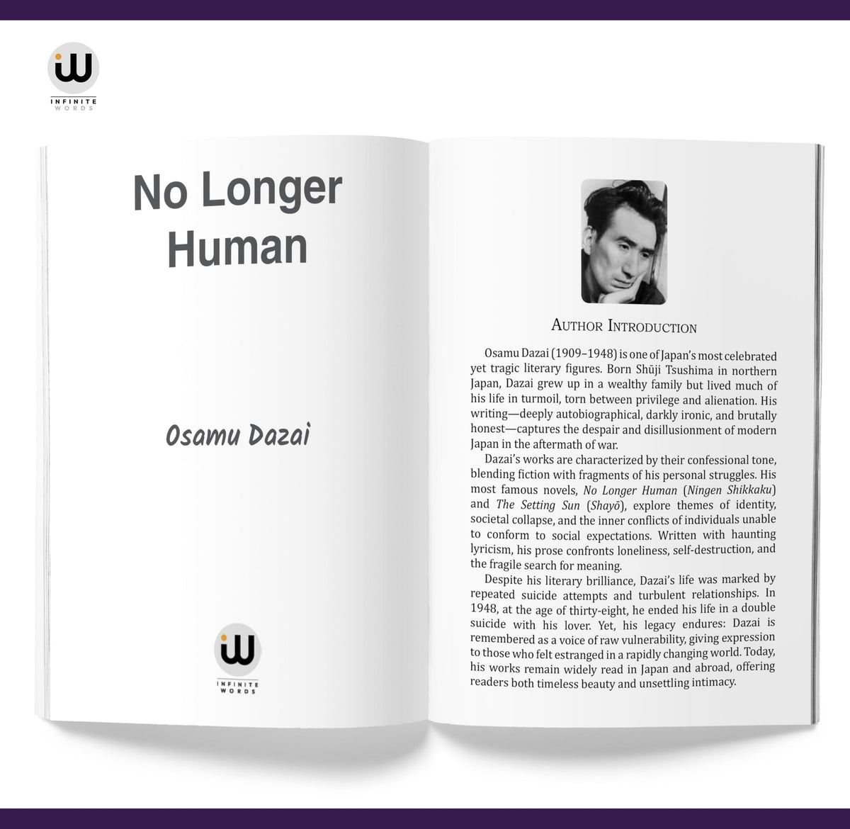 No Longer Human | Osamu Dazai | English Book Novels | Japanese Literature | Classic Postwar | Japan Fiction Modern Japanese Novel | No Longer Human Schoolgirl | Kazuko & Naoji | Decline Of Aristocracy
