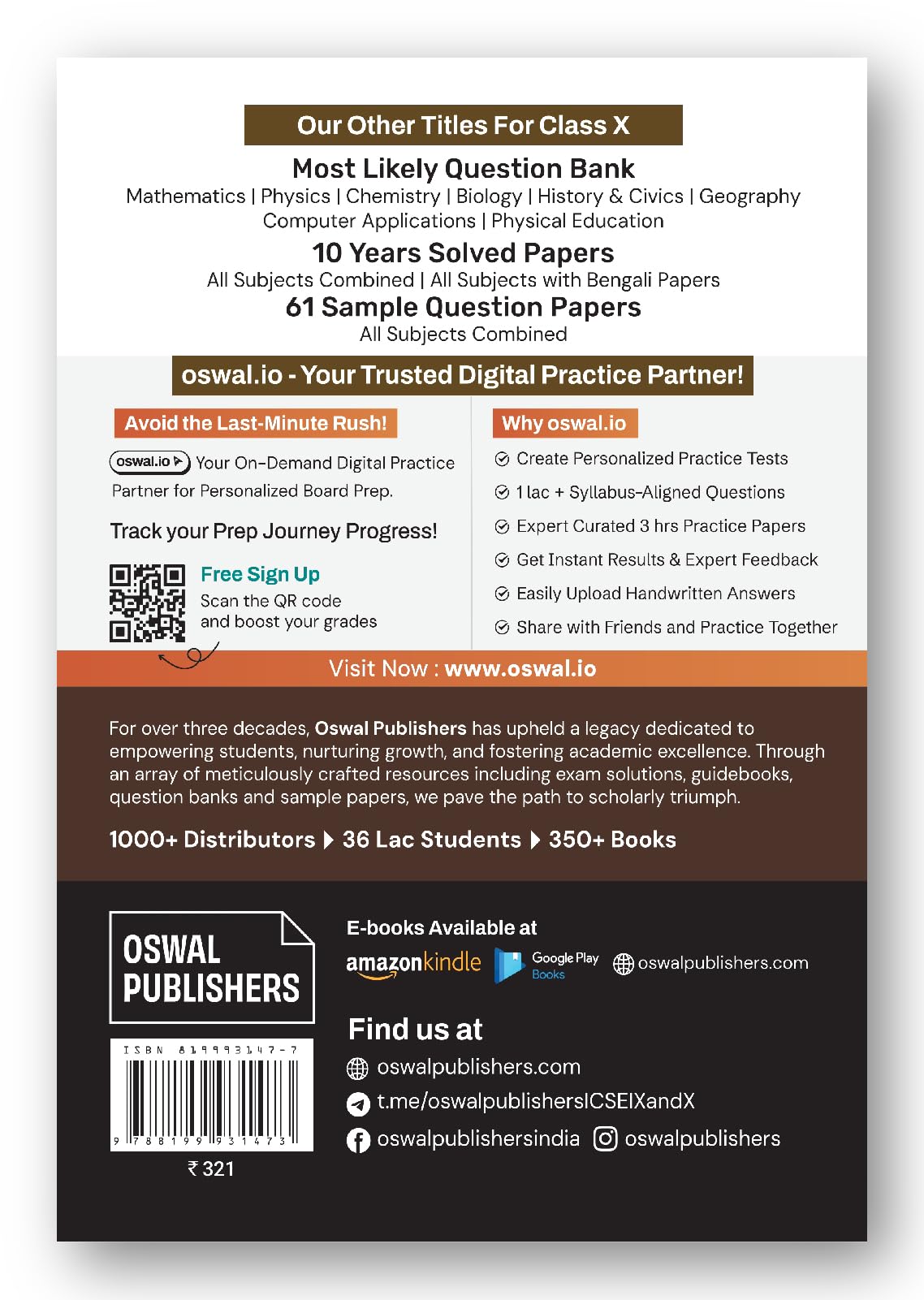 Gurukul by Oswal ICSE Class 10 Geography Most Likely Question Bank for 2027 Exam | Chapterwise & Categorywise Questions, Competency Based Practice, 2025 Board Paper & SQP, MCQ Explanations