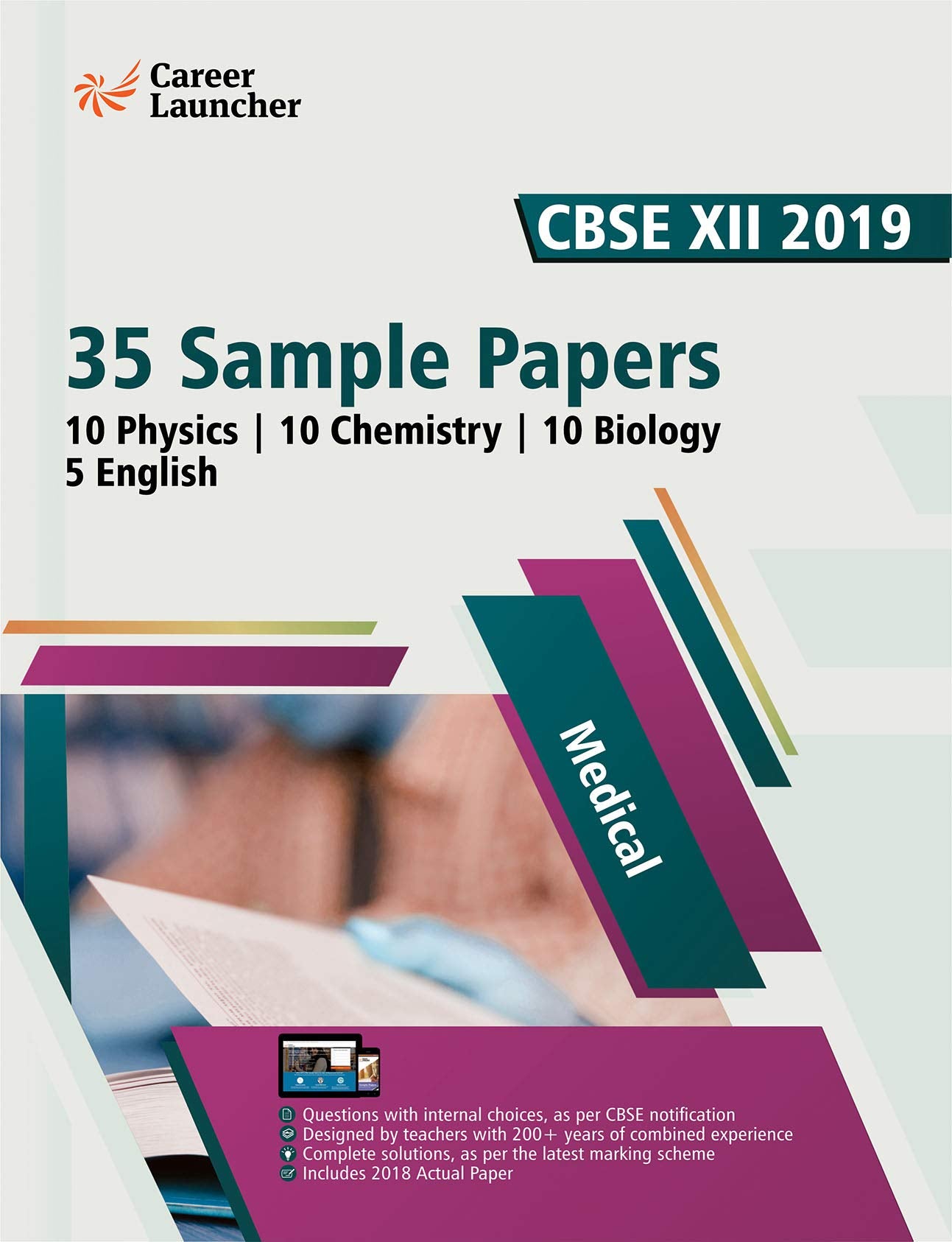 CBSE XII 2019 - 35 Sample Papers - Medical book cover