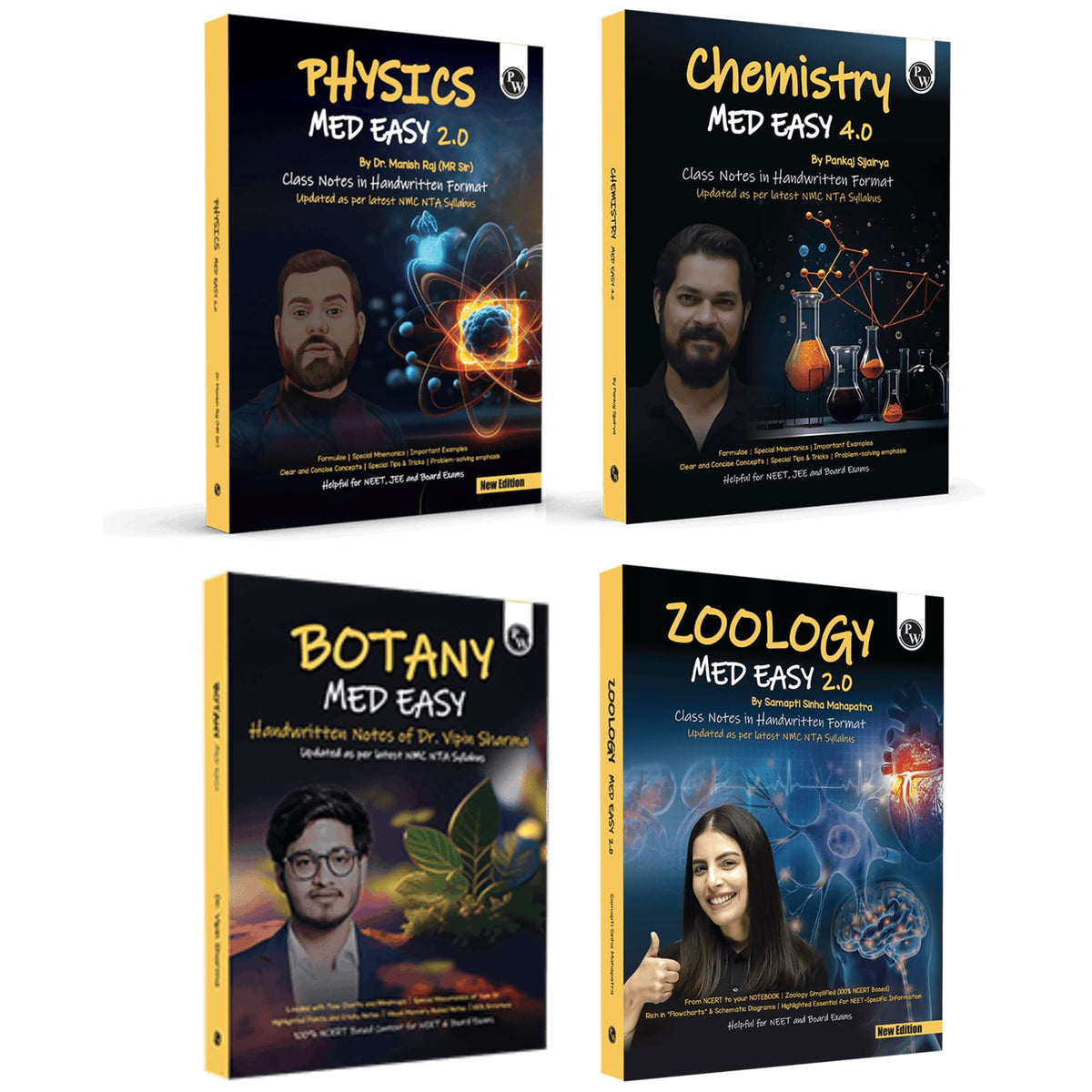 PW Med Easy Handwritten Notes Physics, Chemistry, Botany & Zoology For NEET/JEE and Board Exams 2026-27 | Flowcharts, Formulas, Tips & Tricks, Schematic Diagrams