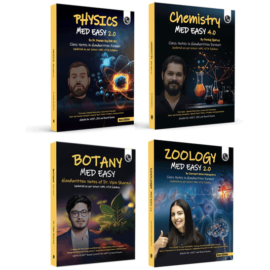 PW Med Easy Handwritten Notes Physics, Chemistry, Botany & Zoology For NEET/JEE and Board Exams 2026-27 | Flowcharts, Formulas, Tips & Tricks, Schematic Diagrams