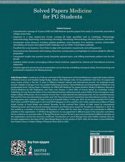 Solved Papers Medicine for PG Students (2 Vols Set), 2/E: A Must for MD and DNB General Medicine | Past 10 Years Solved Papers Chapter-wise by ... Questions and Short Notes: Two Volume Set
