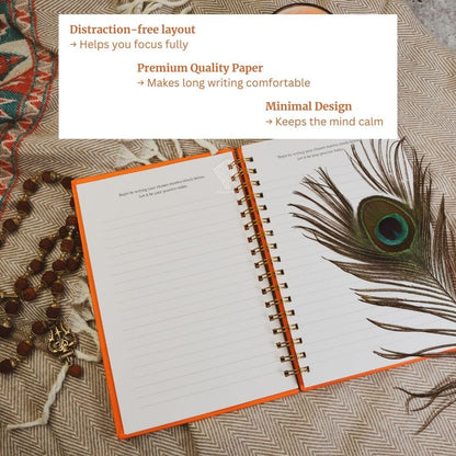 Vibha Designs Likhit Japa - Meditative Writing Practice Book | Mantra Writing Journal | 150 Pages | Premium Hardcover with Gold Detailing | Gift for ... Your Sadhna This Chaturmaas | 120 GSM Paper