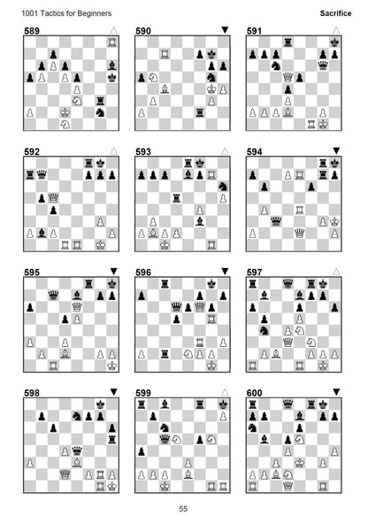 1001 Tactics for Beginners - Complete Tactical Training for Improving Chess Players | A4 Size Chess Puzzle Book