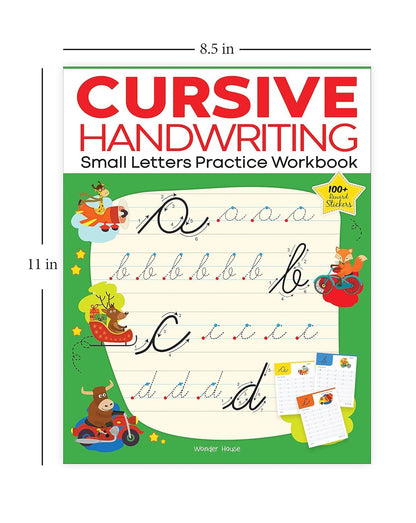 Cursive Handwriting – Small Letters: Practice Workbook | Ages 5–8 Years | Step-By-Step Letter Formation | Tracing Practice |Kids Fine Motor Skills | Premium Paperback | Children | Latest Edition