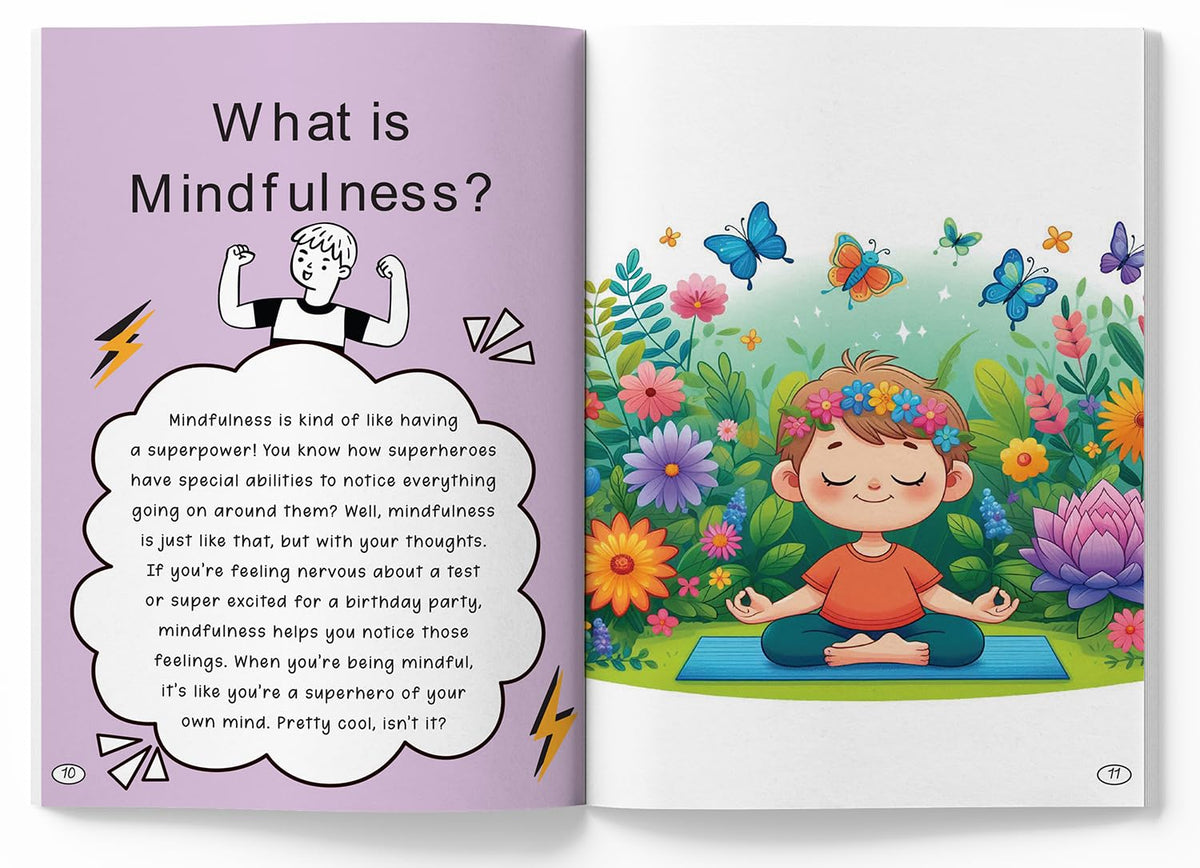 Mindfulness Journal Activity Book For Kids Daily Reflection, Gratitude Prompts, Breathing Exercises & Doodle Space | Ages 6–10 | Build Calm, Focus & Positivity