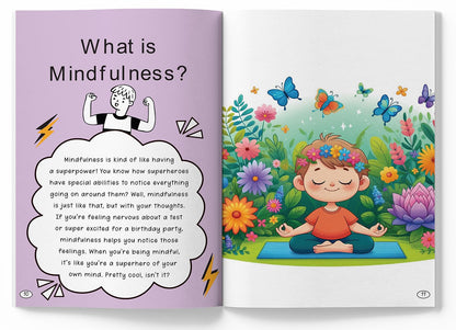 Mindfulness Journal Activity Book For Kids Daily Reflection, Gratitude Prompts, Breathing Exercises & Doodle Space | Ages 6–10 | Build Calm, Focus & Positivity