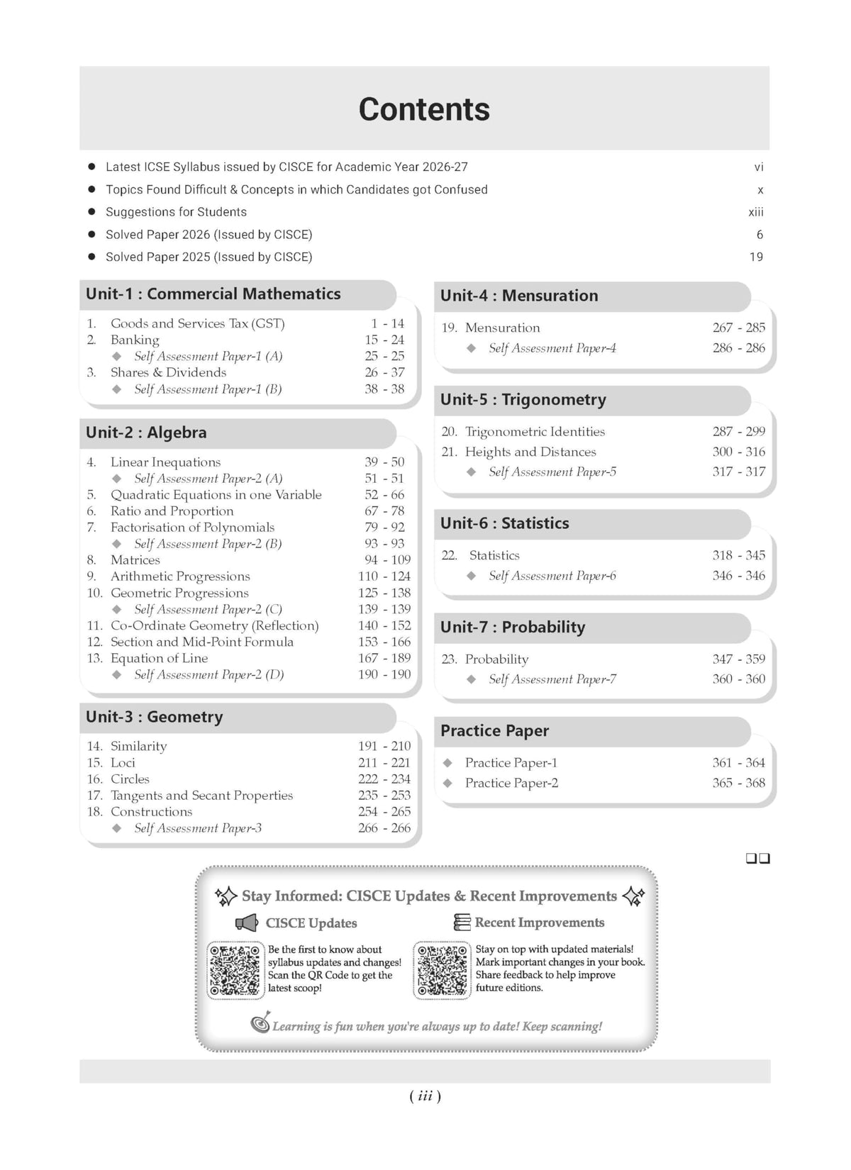 Oswaal Class 10 ICSE Question Bank Mathematics (2017-2026) | For 2027 Exam Chapter-wise & Topic-wise with Competency Based Questions | Includes 2026 Paper - fully solved | Self-Assessment Papers
