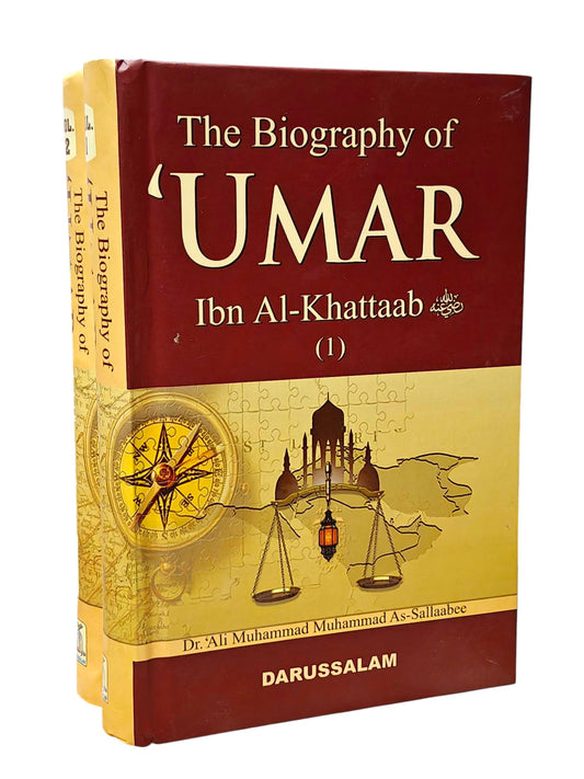 Umar Ibn Al-Khattab Biography (2 Volume Set) Double Colour Edition | Life & Leadership of the Second Rightly Guided Caliph | Sahabi History | Authentic Islamic Book