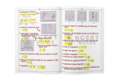 NEET Physics + Chemistry Formula Sheet | Handwritten Colorful Revision Guide | Concepts, Reactions, Laws & Formulas for NEET Preparation
