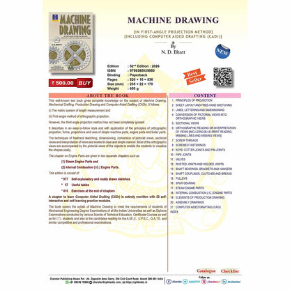 Machine Drawing By N. D. Bhatt