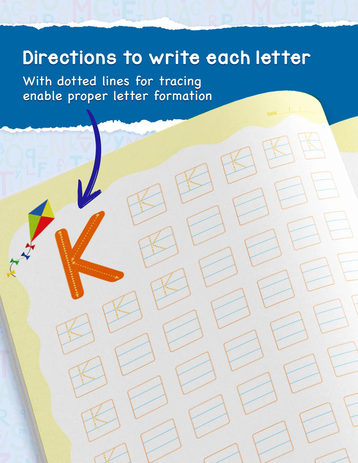 Blossom English Alphabet Writing Book for Kids | 3 to 5 Year Old | ABCD Capital and Small Letter Practice and Activities for Nursery Children | 55 Practice Boxes for each Letter [Paperback] Target Publication
